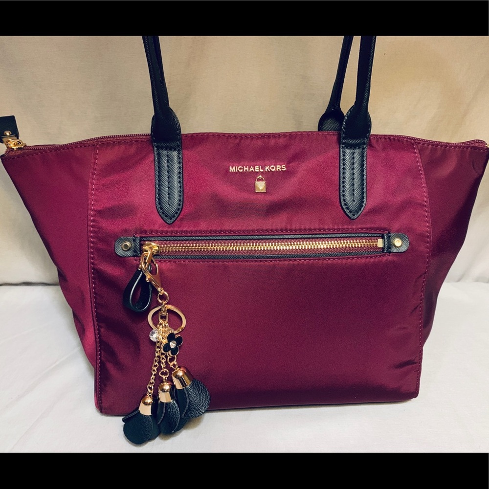 Michael Kors Large Burgundy Tote Shoulder Bag